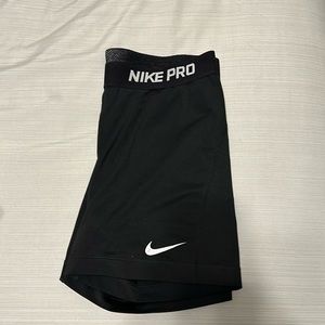 black nike pro shorts, good condition, size large